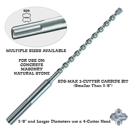 Shank Free Shipping New IMT 3/4 x 10 LOC x 12" OAL Rotary Hammer Drill Bit SDS 