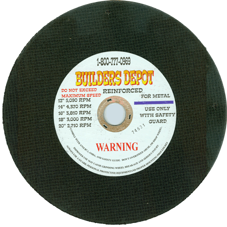 Abrasive Blades for Stationary Cut Off Saws Metal
