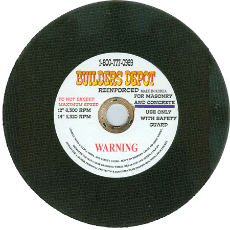 Abrasive Blades for High Speed Cut Off Saws Concrete and Masonry