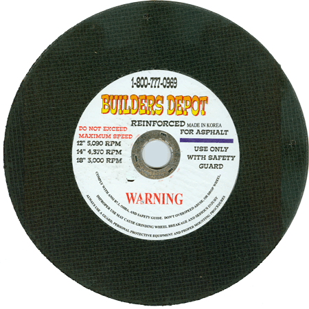 Abrasive Blades for Walk Behind Saws Asphalt Cutting