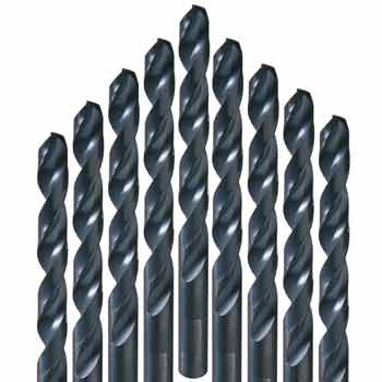 Oil Treated Finish Industrial-Grade High Speed Steel Pack of 12 Rocky Mountain Twist 95000508 Series #JH801 Jobber 118° HSS Black Oxide 2-5/16 Flute Length 3-1/2 Length 3/16 Fractional Size