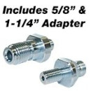 Includes 5/8-11 and 1-1/4 adapters