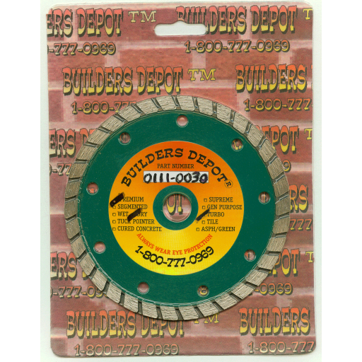 0111-0030 5 Inch Turbo Diamond Blade Retail