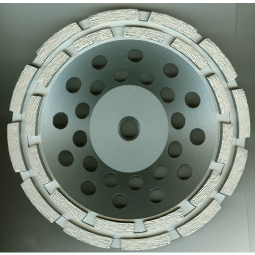 7 Inch Double Row Diamond Cup Grinding Wheel with 5/8-11 thread