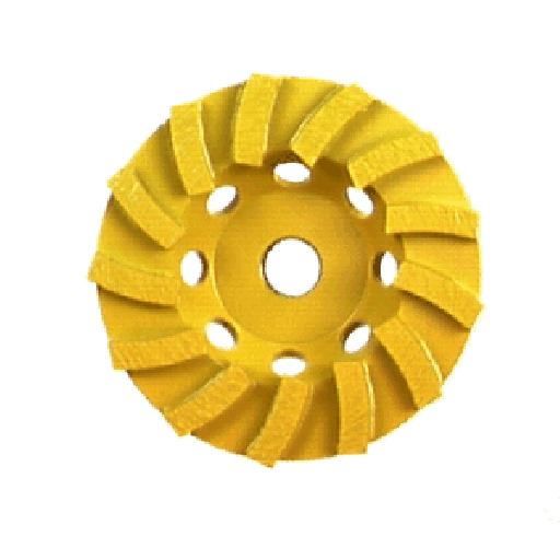 4" Swirly Cup Grinder with 5/8"-11 ArborDiamond 