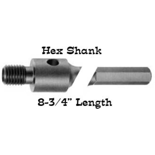 8-3/4in hex shank arbor