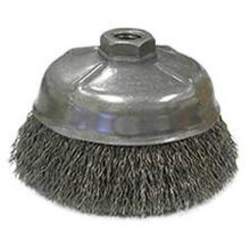 3506-0070 Weiler 14216 5in Crimped Wire Brush .020 5-8-11 AH CR-5