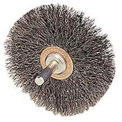 3509-0030 Weiler 17615 3in Stem Mounted Wire Wheel .008 1-4in Stem CFX-3