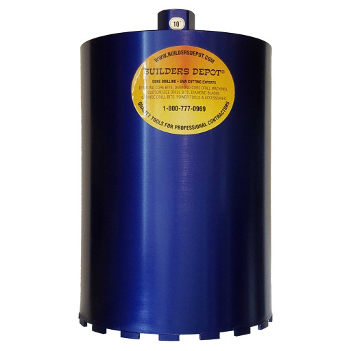 Builders Depot 10 inch  Diamond Core Bit for Reinforced Concrete Wet Supreme