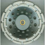 7" Double Row Diamond Cup Grinder with 7/8"-5/8" Arbor