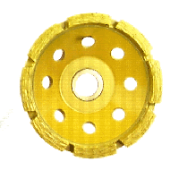 4" Single Row Diamond Cup Wheel with 7/8"-5/8" arbor
