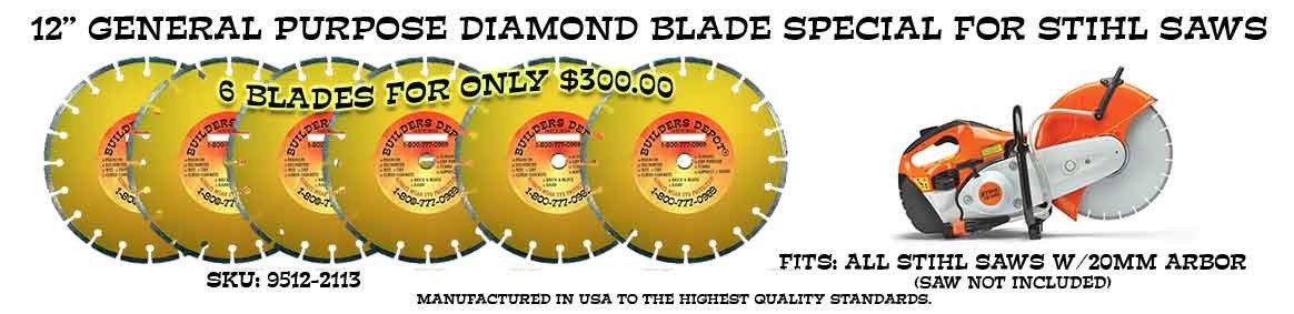 12 inch Stihl Saw 6 Blade Special